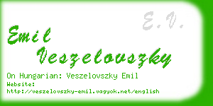 emil veszelovszky business card